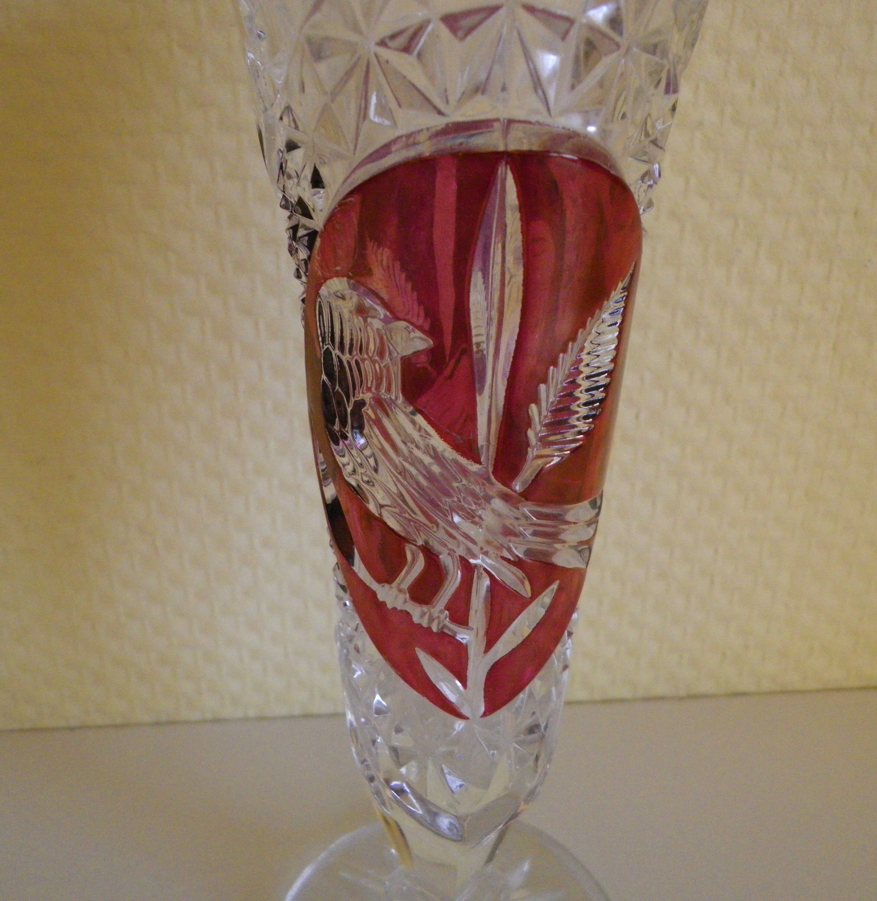 Cut crystal vase - 1960s