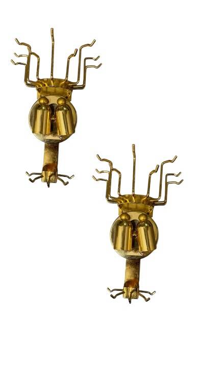 Lot de 2 appliques à prismes en verre de Murano