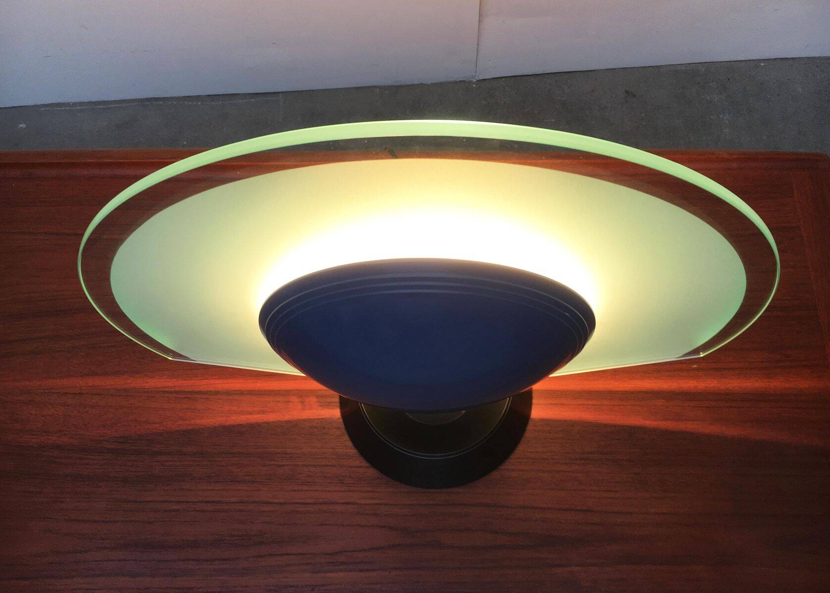 Postmodern table lamp Tikal by P.G. Ramella for Arteluce, 1980s.