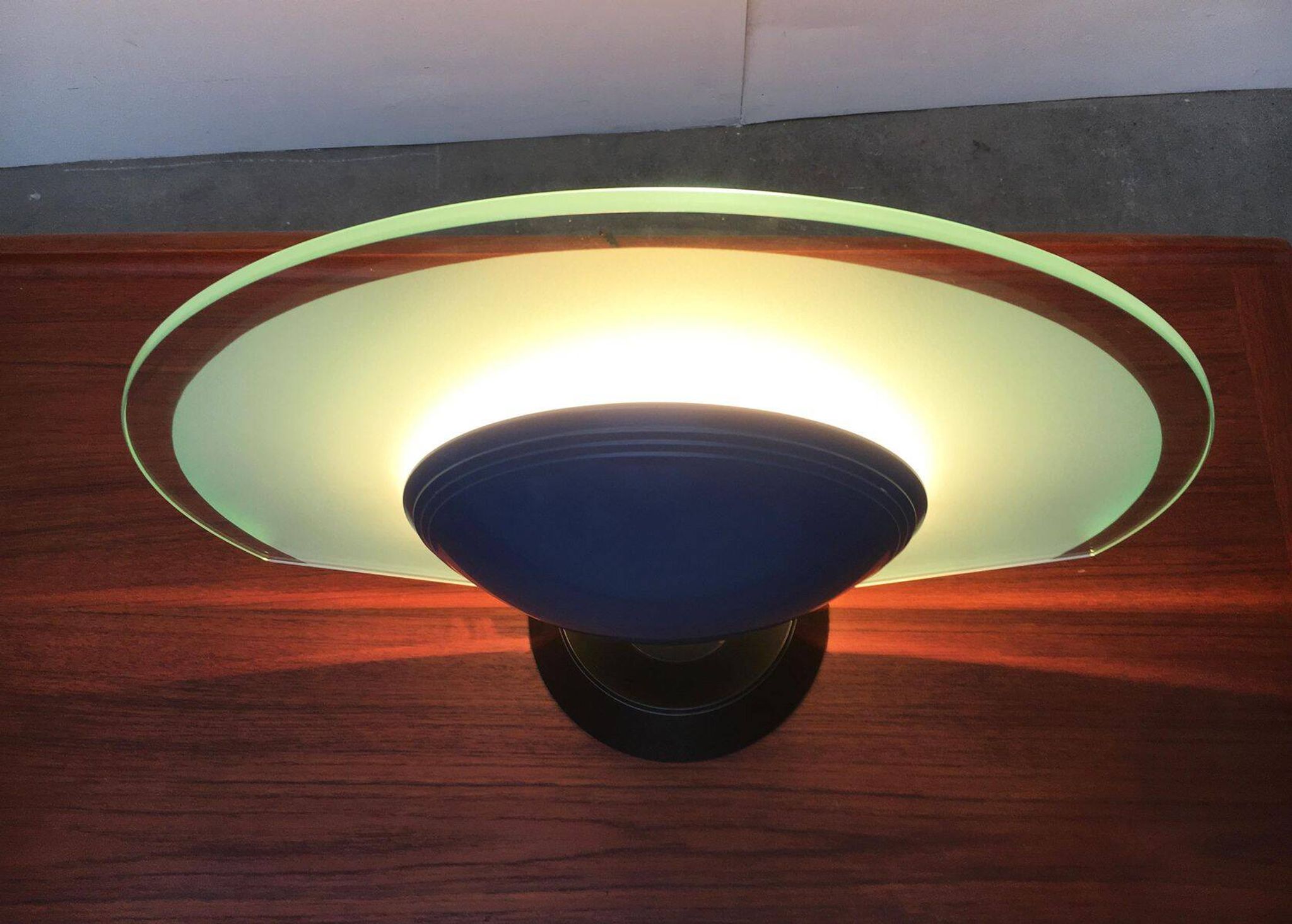 Postmodern table lamp Tikal by P.G. Ramella for Arteluce, 1980s.