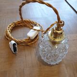 Chiseled glass hand lamp