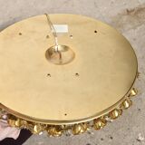 Lighted Floral mirror of Palwa 1975 diameter 50cm