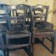 Set of 7 mustache bistro chairs