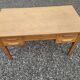 Flat oak desk with drawers, 130×70cms