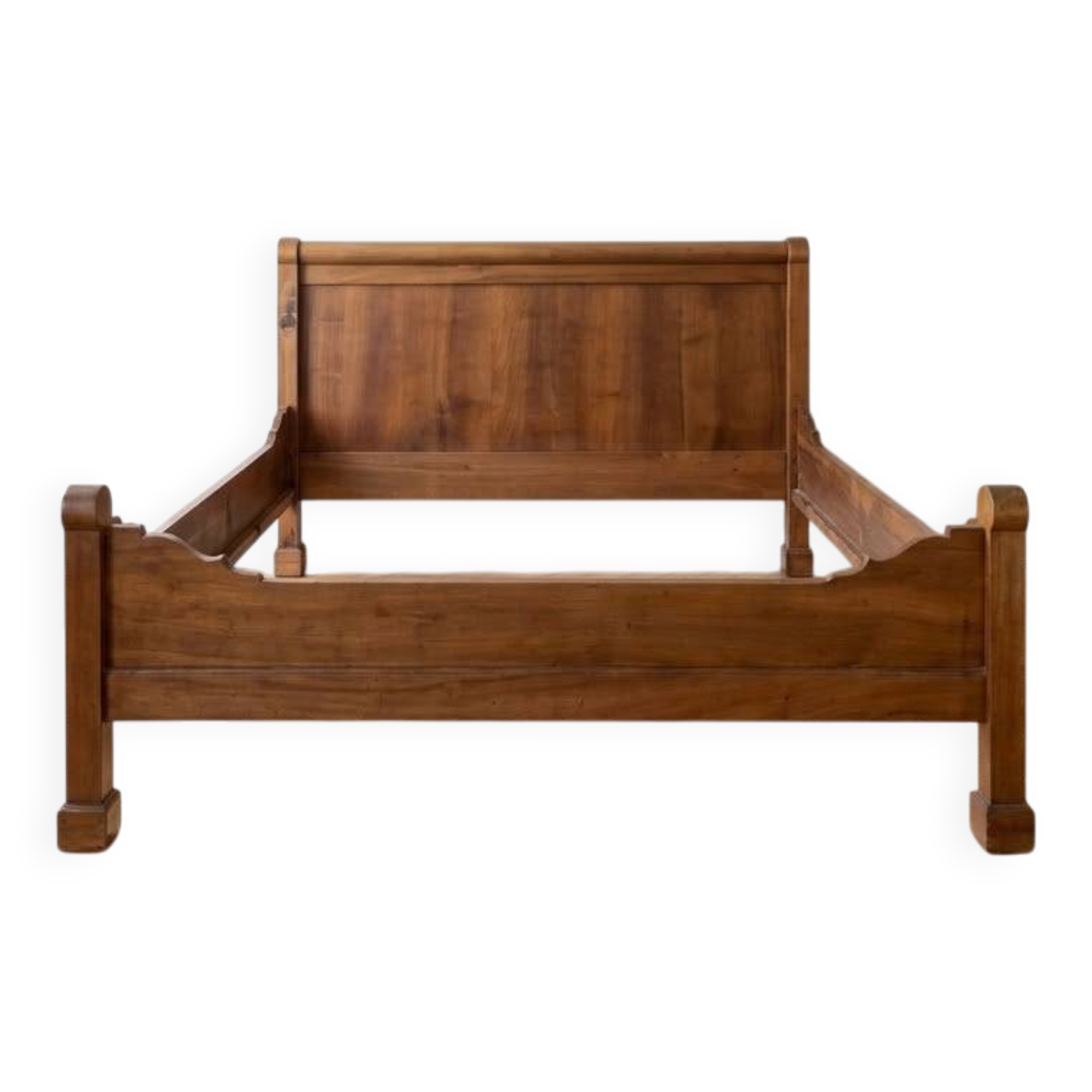 Antique double bed in solid wood