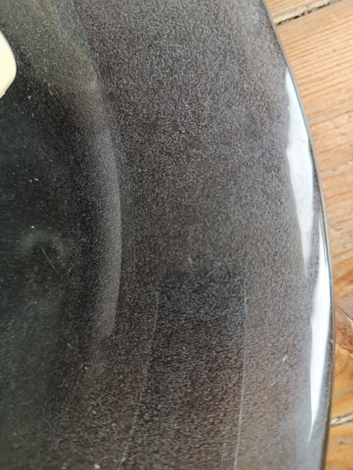 Pair of black granite glass wall lights