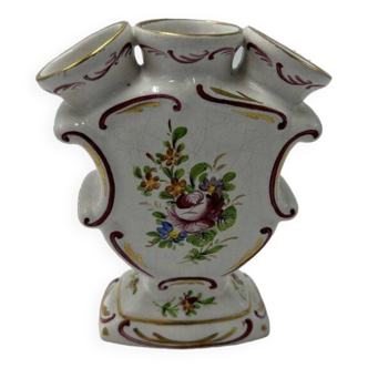 Vase, tulipier en faïence de Clamecy , années 1950