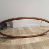 Grand miroir ovale vintage scandinave