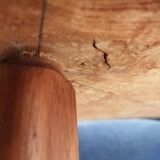 Coffee table in elm magnifier