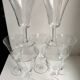 Set of 7 glasses of wine / crystal water 60s