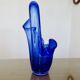 Large "handkerchief" vase in blown cobalt blue glass, 1960s.