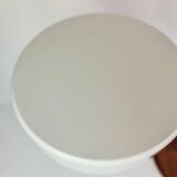 Atelje Lyktan desk lamp in chrome and vintage brown leather, mid-century, Sweden.