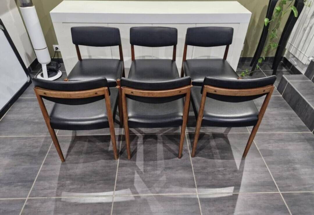 Set of 6 Scandinavian chairs by Zetel Behaagt, 1970s