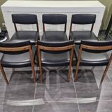 Set of 6 Scandinavian chairs by Zetel Behaagt, 1970s