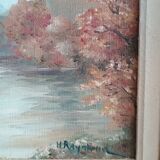 Landscape painting frame
