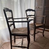 Paire de fauteuils en chêne