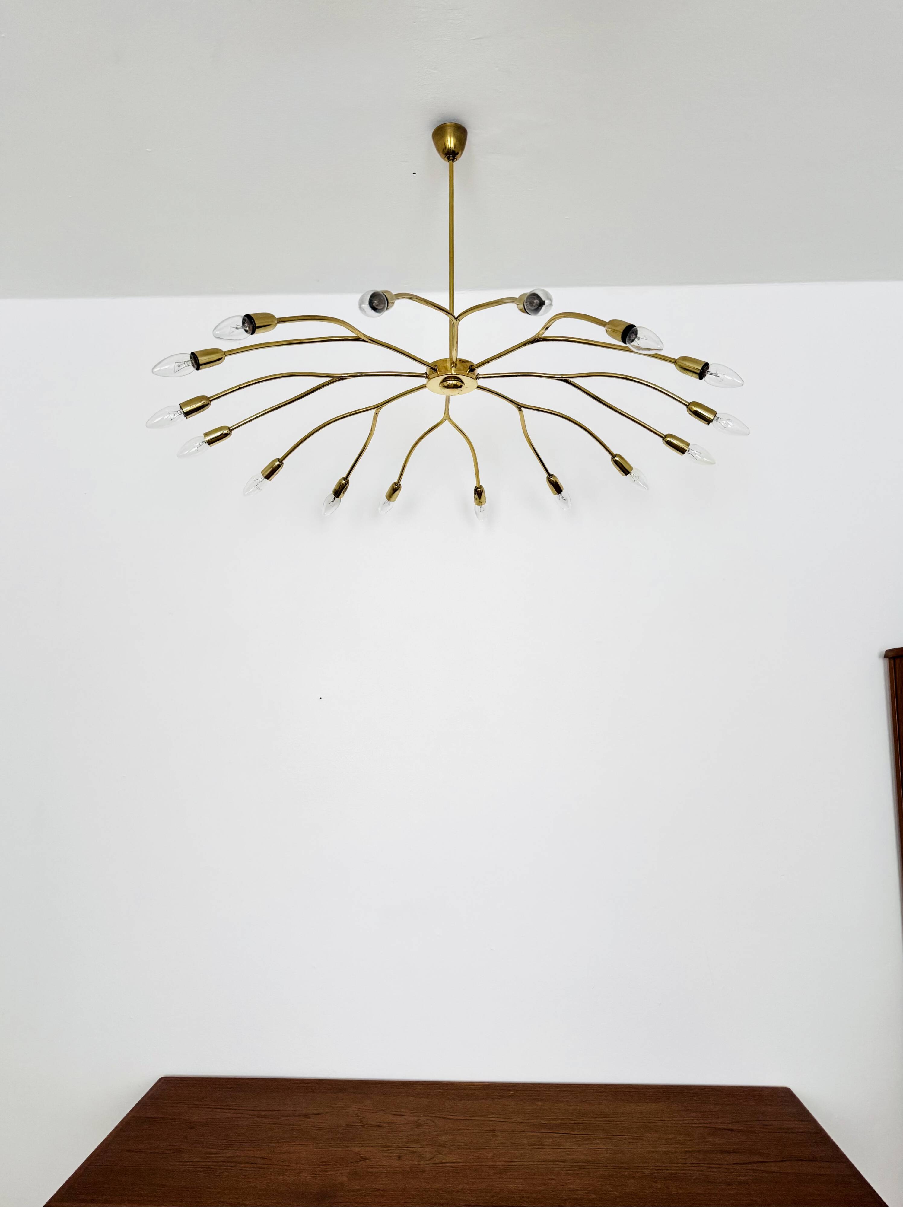 XXL Austrian Brass Chandelier by Kalmar