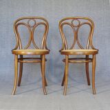 2 Thonet No. 19 chairs with new "oak-style" caning.