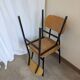 Set of 7 Vintage Industrial School Chairs / STOL Kamnik 1970s Yugoslavia