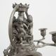 Art Nouveau tin candle holder by Achille Gamba, Italy ca. 1900
