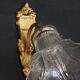 Brass Wall lamp antique Tulip transparent glass, vintage