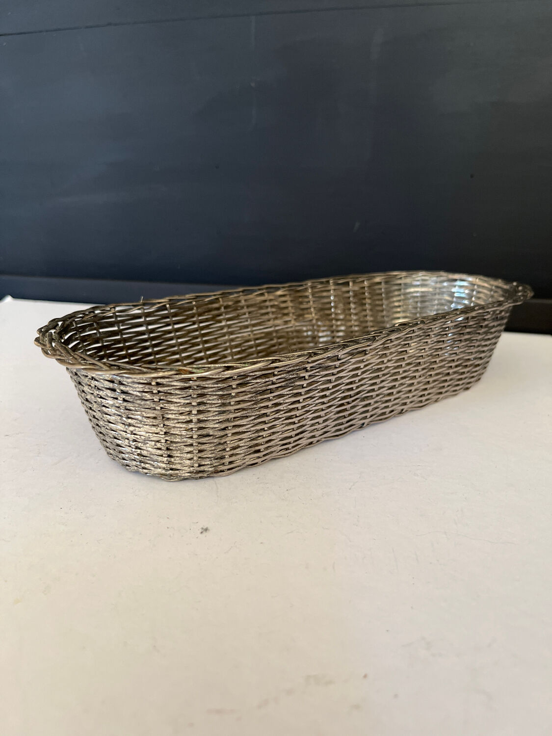 Bread basket, silver-plated