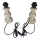 Pair of off-white patinated lamp bases
