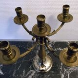 Pair of candlesticks 5 bronze lights