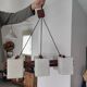 Vintage Scandinavian chandelier 50s 60s