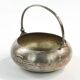 Art Deco sugar bowl, silver-plated brass, Henneberg Brothers, Poland, 1920s