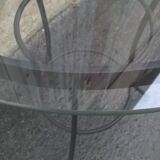Glass tray side table