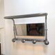 1960s swivel mirrored aluminum coat rack