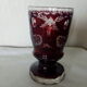 Violet vase in bohemian crystal foot shower