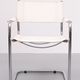 Bauhaus White Leather Arm Chair Matteo Grassi 1970s Italy