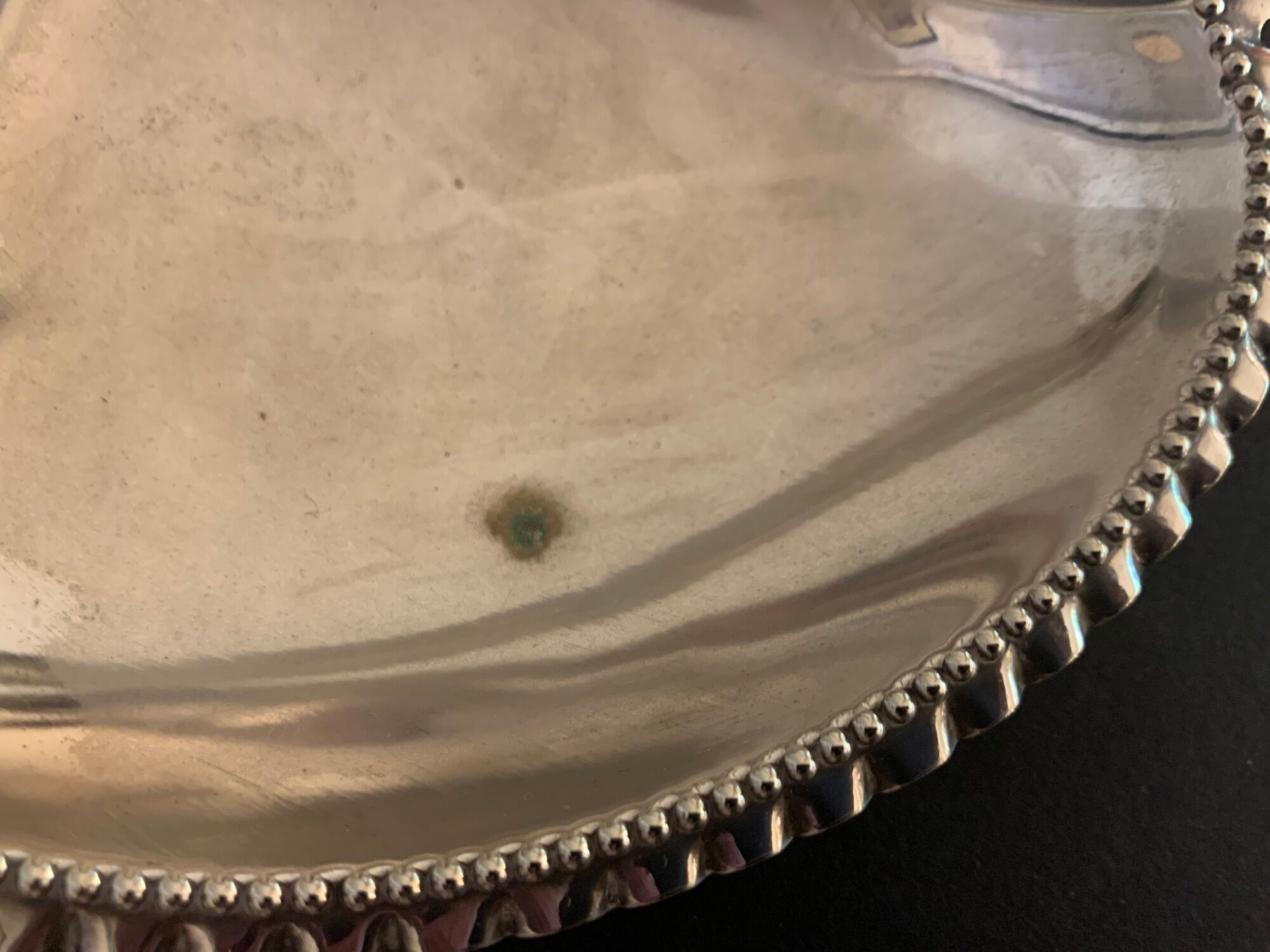 Walker Silver Metal Aperitif Dish - Sheffield Hall England Art Deco 1920