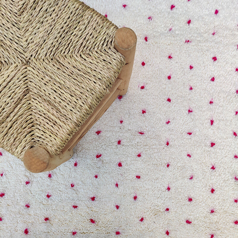 Berber carpet pink peas 250x230 cm