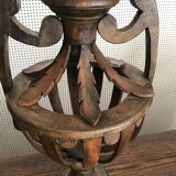 Pair of wooden lamps