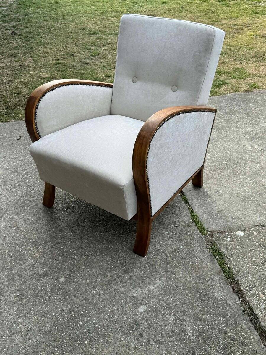 Vintage Art Deco Hungarian Armchair, 1930s