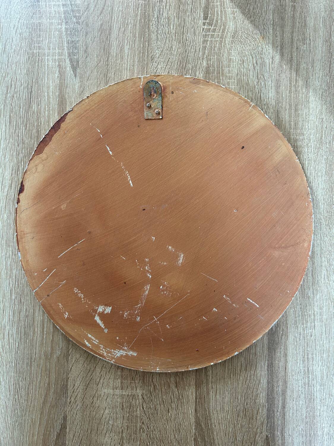 Vintage pink ceramic mirror