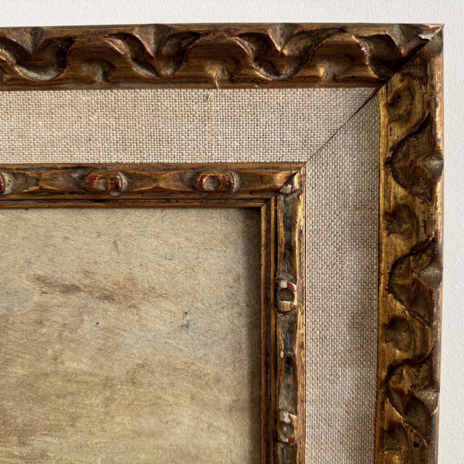 Oil on cardboard Le Croisic seaside jetty early 20th century