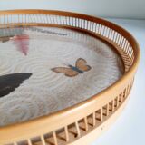 Butterfly tray and 6 coasters