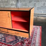 Vintage formica sideboard with sliding doors