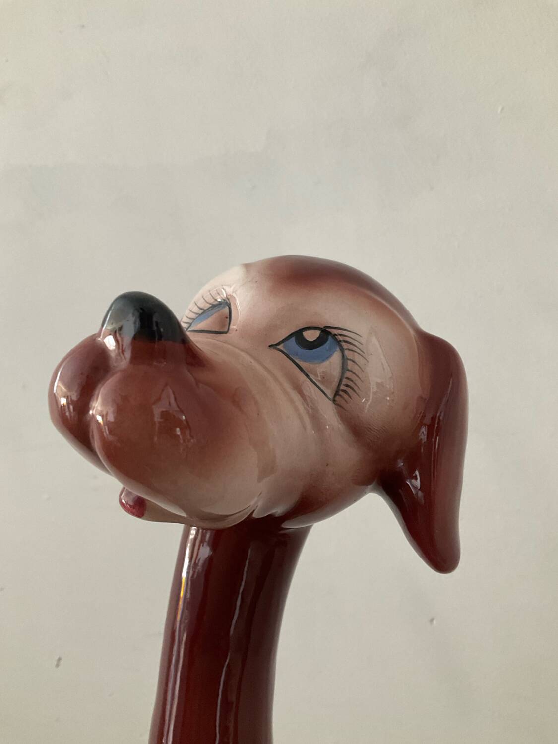 Grand chien en céramique Italy vintage années 70