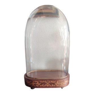 Ancien globe cloche en verre/19 ème siècle
