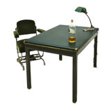 Mid century metal writing desk by TDS Sclessin, Belgium 1950s