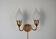 Fog & Mørup 2-Arm Brass and Opaline Glass Tulip Wall Lamp