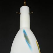Mid-century multicoloured opaline Murano glass pendant lamp by Stilnovo, Italy, 1950s.
