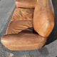 Club sofa 2 places in leather beautiful patina around 1980