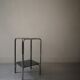 Fifth wheel console in chromed metal and smoked glass, design 1970