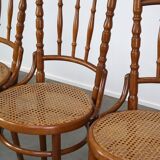 Set of 4 beautiful and atmospheric vintage design bistro chairs
